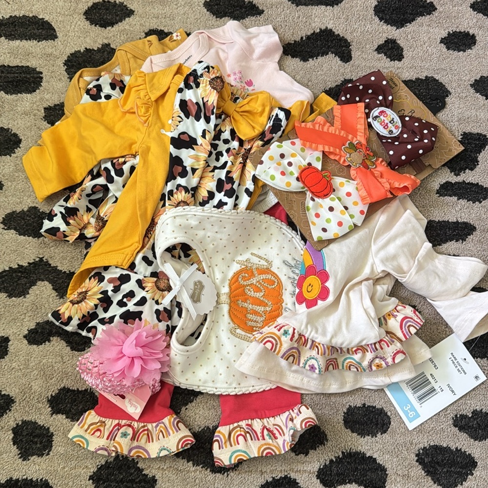 Assorted Baby Girl Clothing Bundle. All brand new with tags sizes 0-6 months. - Picture 4 of 9